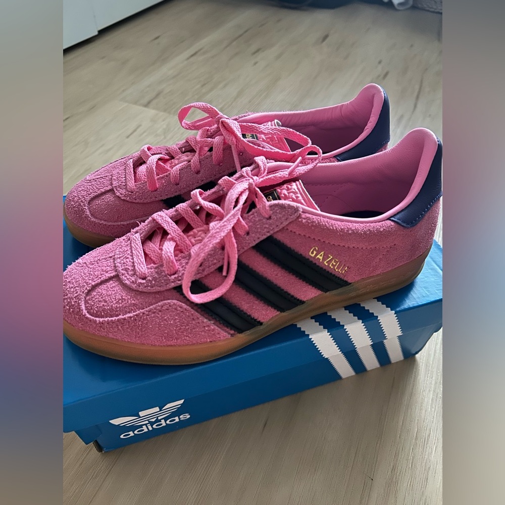 pink adidas gazelles